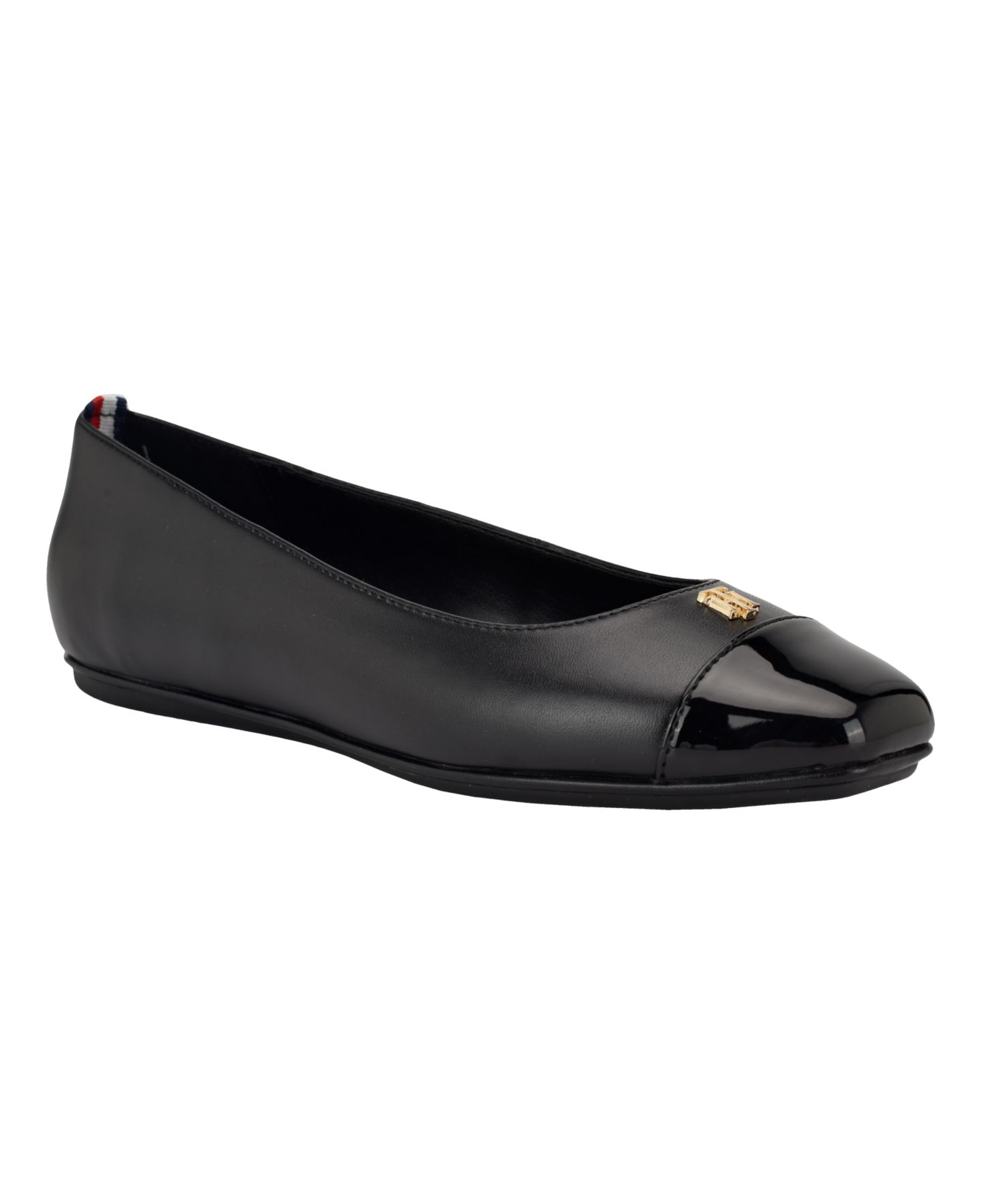 Женские балетки Tommy Hilfiger Bekim Cap Toe Ballet Flats, цвет: Чёрный — фото 1