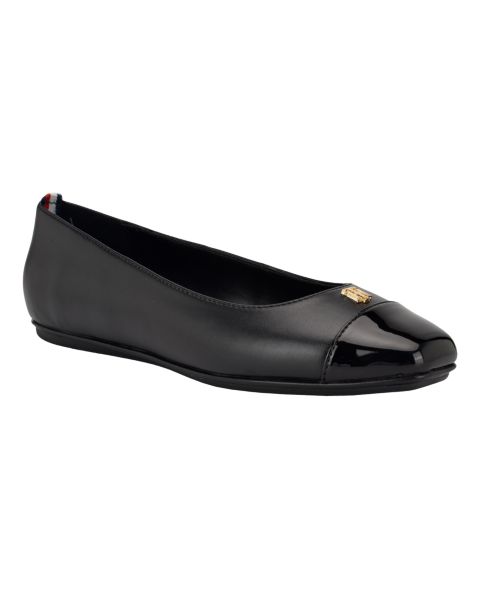 Женские балетки Tommy Hilfiger Bekim Cap Toe Ballet Flats, цвет: Чёрный