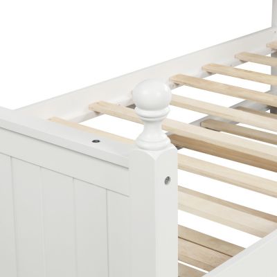 Twin Size Wood Daybed With Twin Size Trundle
