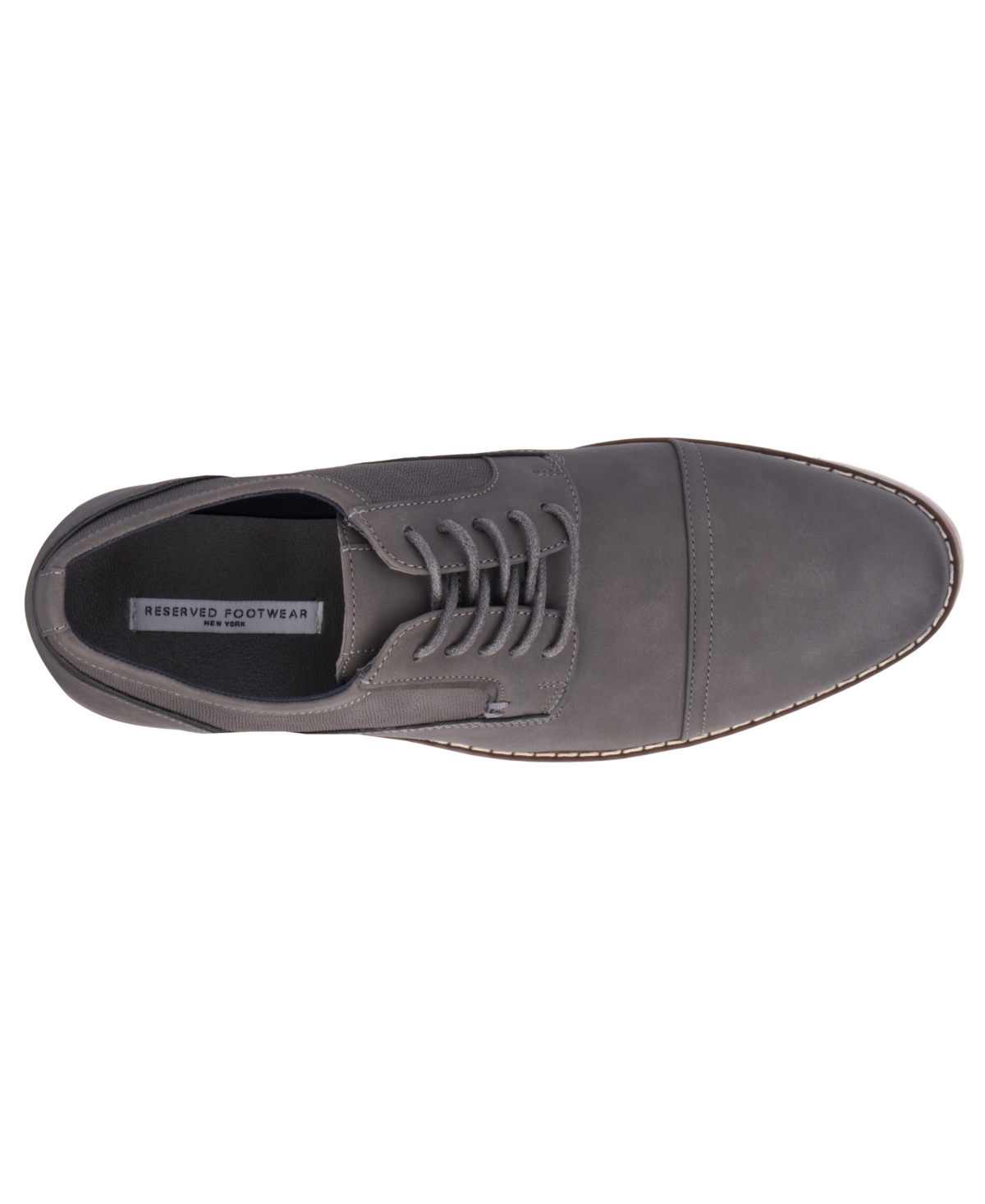 Reserved Footwear Men's Asher Oxford Casual Shoe In Charcoal