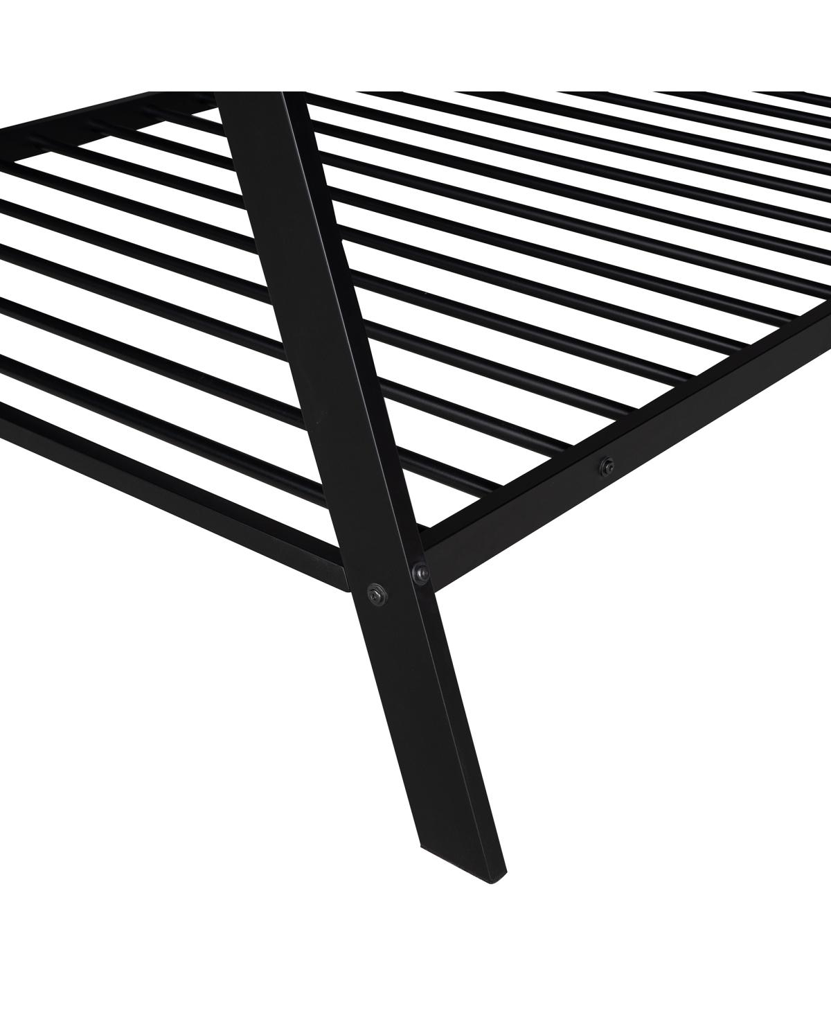 Simplie Fun House Bed Tent Bed Frame Twin Size Metal Floor Playhouse Bed With Slat For Kids Girls Boys