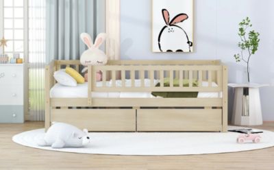 Twin Size Daybed Wood Bed With Two Drawers