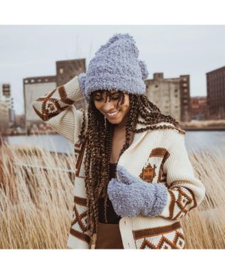 Women's Popcorn Mitten, Moonstone, One Size