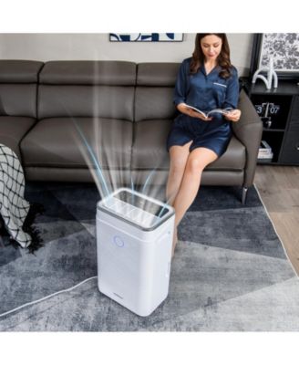 60-Pint Dehumidifier for Home and Basements with 3-Color Digital Display - White