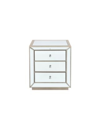 Pearl Silver Mirrored 3-Drawer Cabinet