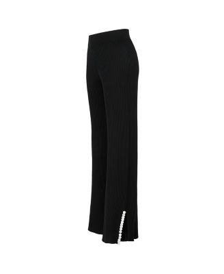 Women's Mother of Pearl Beaded Knit Pants