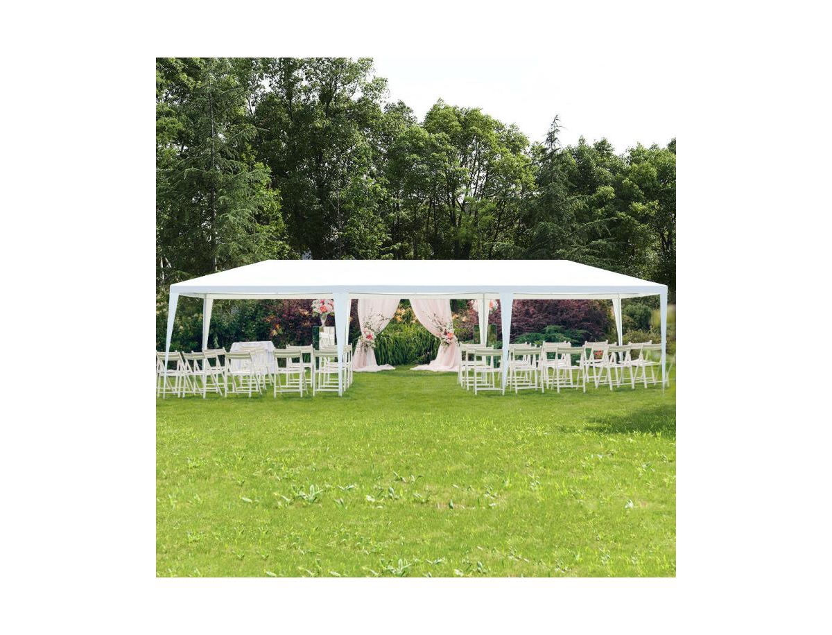 Slickblue x 30 Feet Gazebo Canopy Tent with Connection Stakes and Wind Ropes