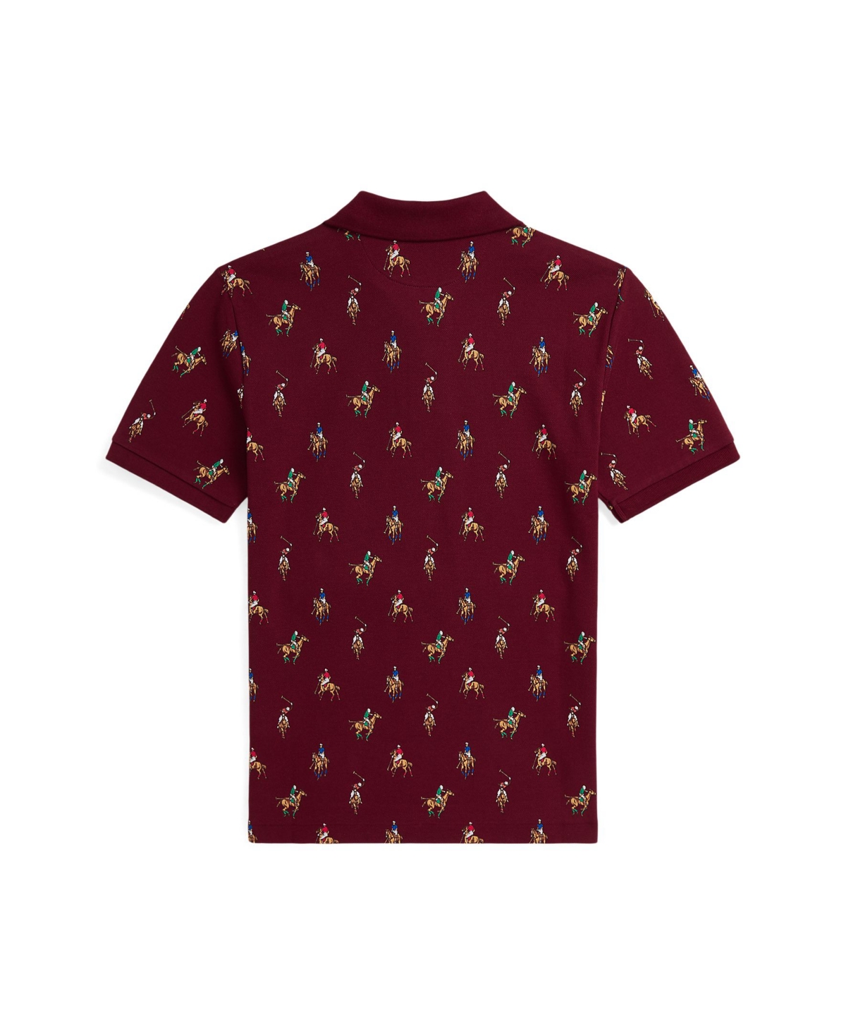 Polo Ralph Lauren Big Boys Equestrian-Print Cotton Mesh Polo Shirt