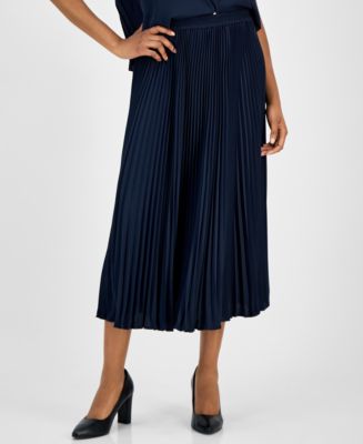 MICHAEL MICHAEL KORS Womens Lined Midi Wear To Work Pleated Skirt