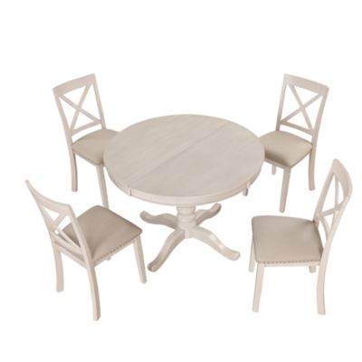 Modern Round Dining Set for 4