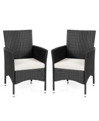 2 pcs Dining Chairs Set with 2 Cushion Covers