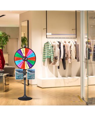 24" Dual Use Prize Wheel Tabletop or Floor Stand Spinning Wheel Carnival Game Tradeshow