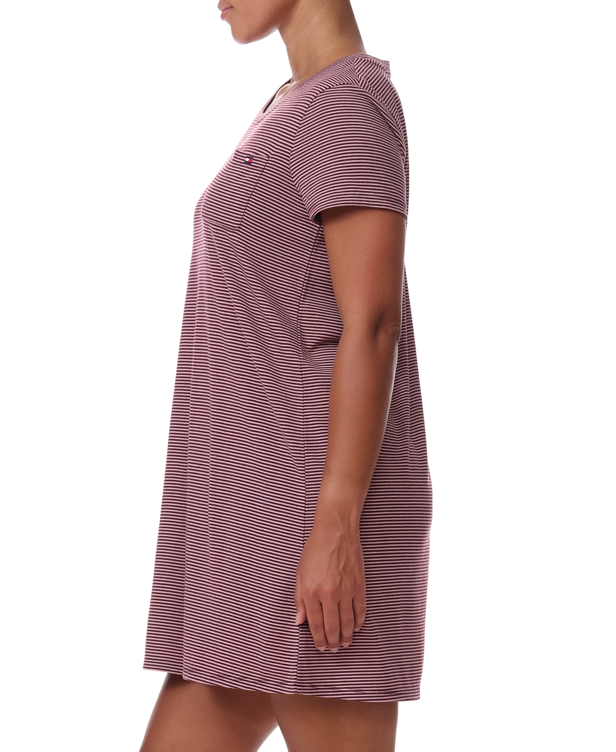 Tommy Hilfiger Women's Short-sleeve Crewneck Sleepshirt In Sky Captain