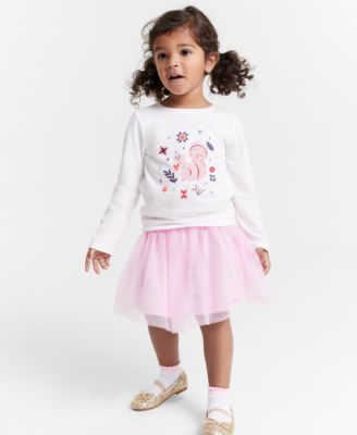 Epic Threads - Toddler Girls Long-Sleeve Scandi Squirrel Graphic T-Shirt