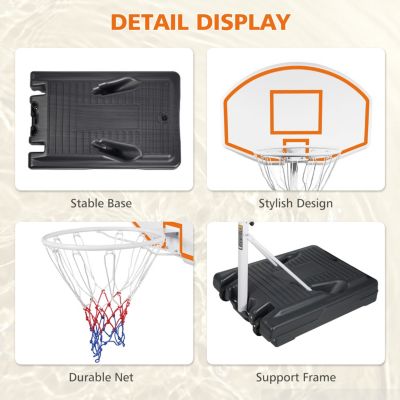 Streamdale Adjustable-Height Weatherproof Poolside Basketball Hoop