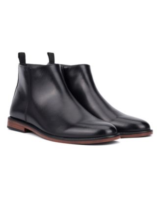New York & Company Men\'s David Chelsea‎ Boots Almond Toe Black US 12 Genuine Leather Black Mens Dress Chelsea Boots Almond Toe  main image 4