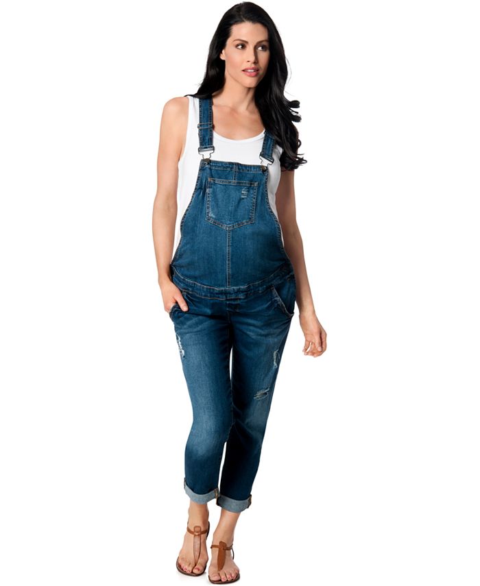Blank denim shop overalls