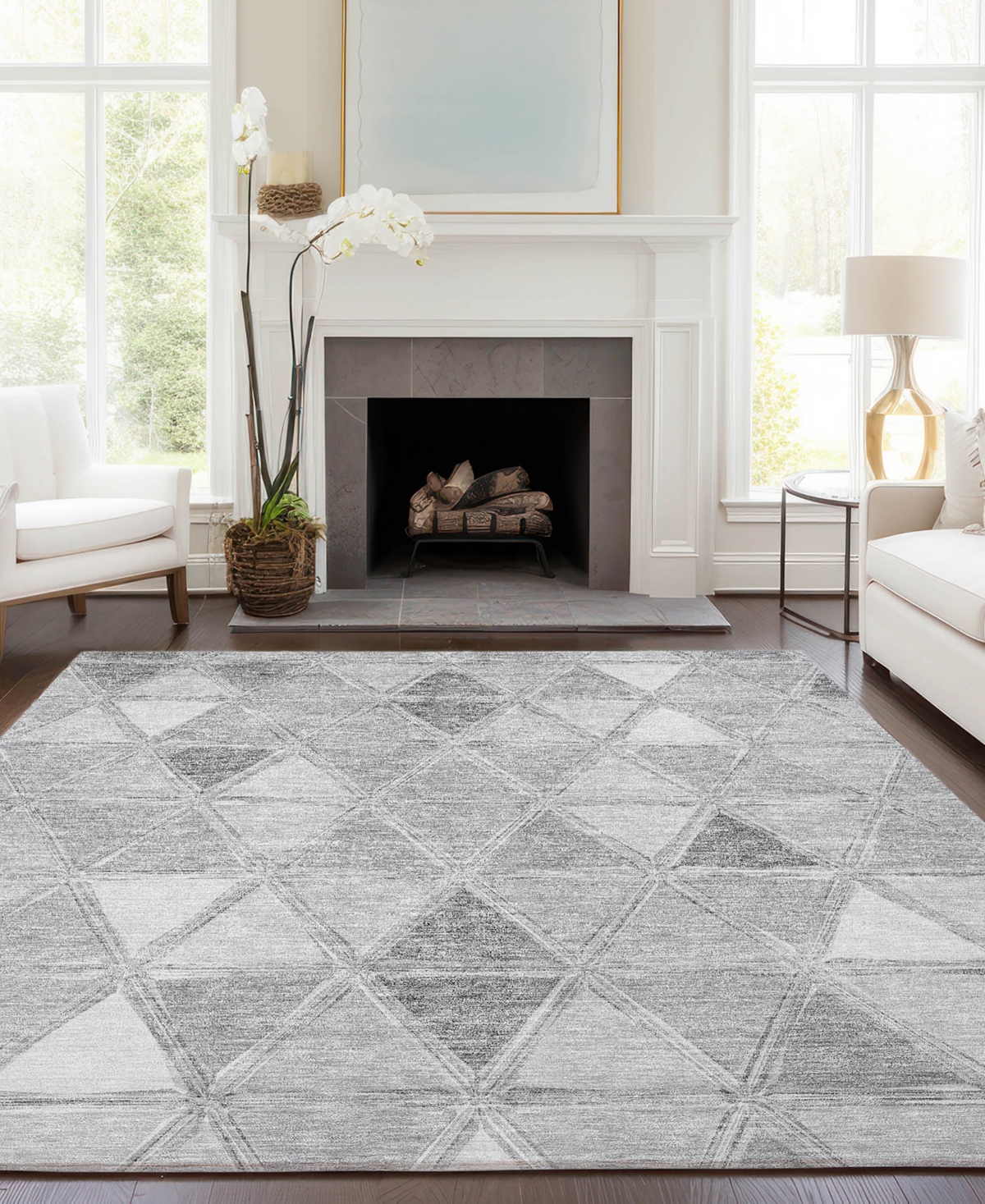 Addison Chantille Acn672 3'x5' Area Rug In Gray