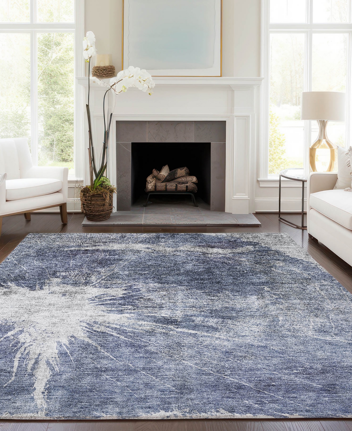 Addison Chantille Acn682 5'x7'6" Area Rug In Navy