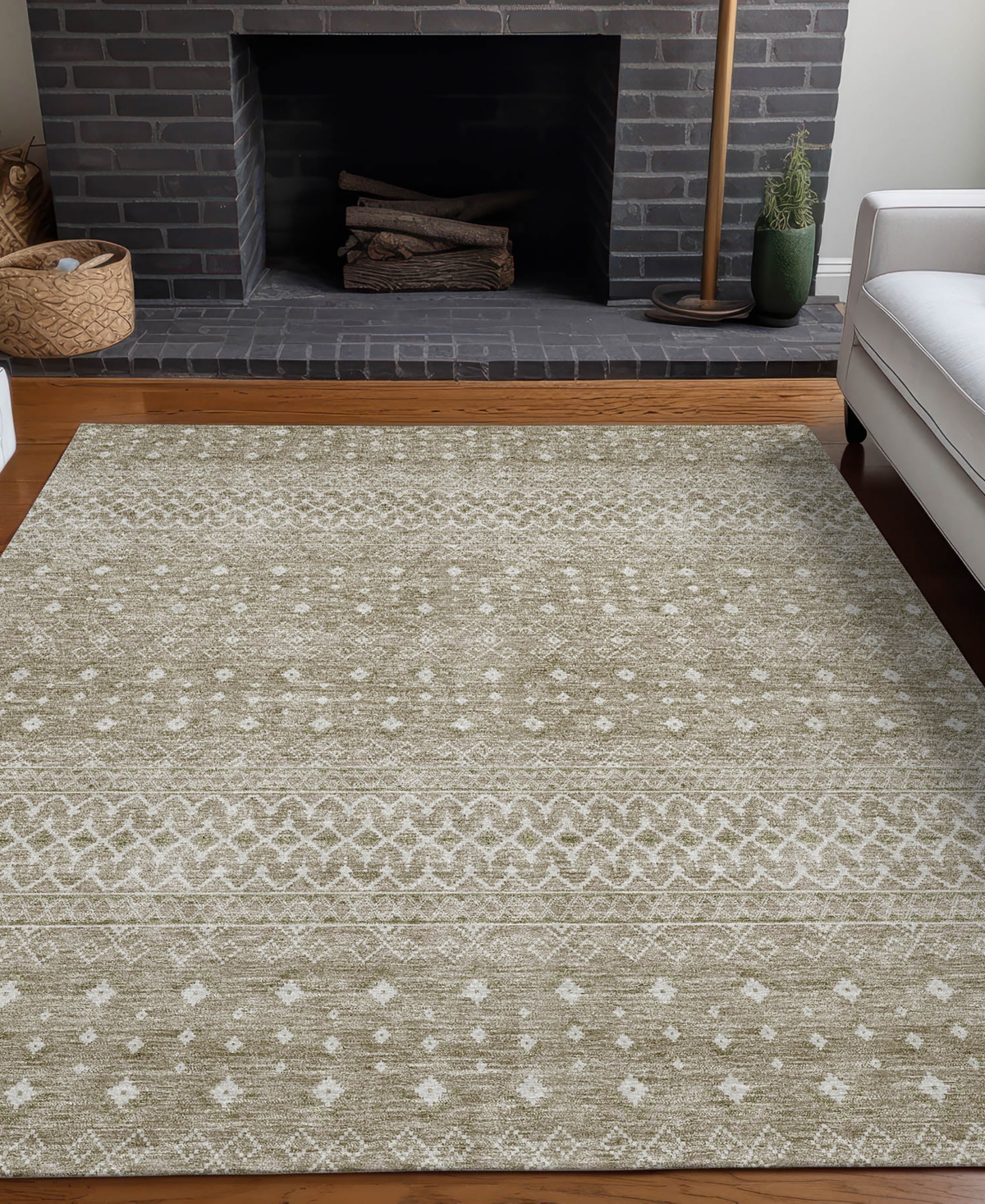 Addison Chantille Acn656 3'x5' Area Rug In Taupe