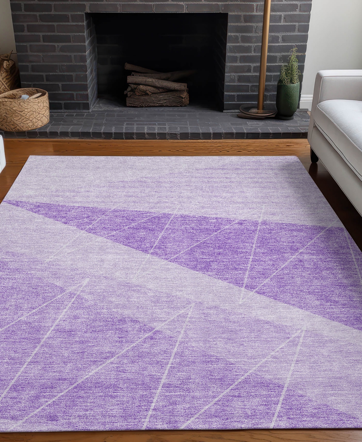 Addison Chantille Machine Washable Acn711 3'x5' Area Rug In Lavender