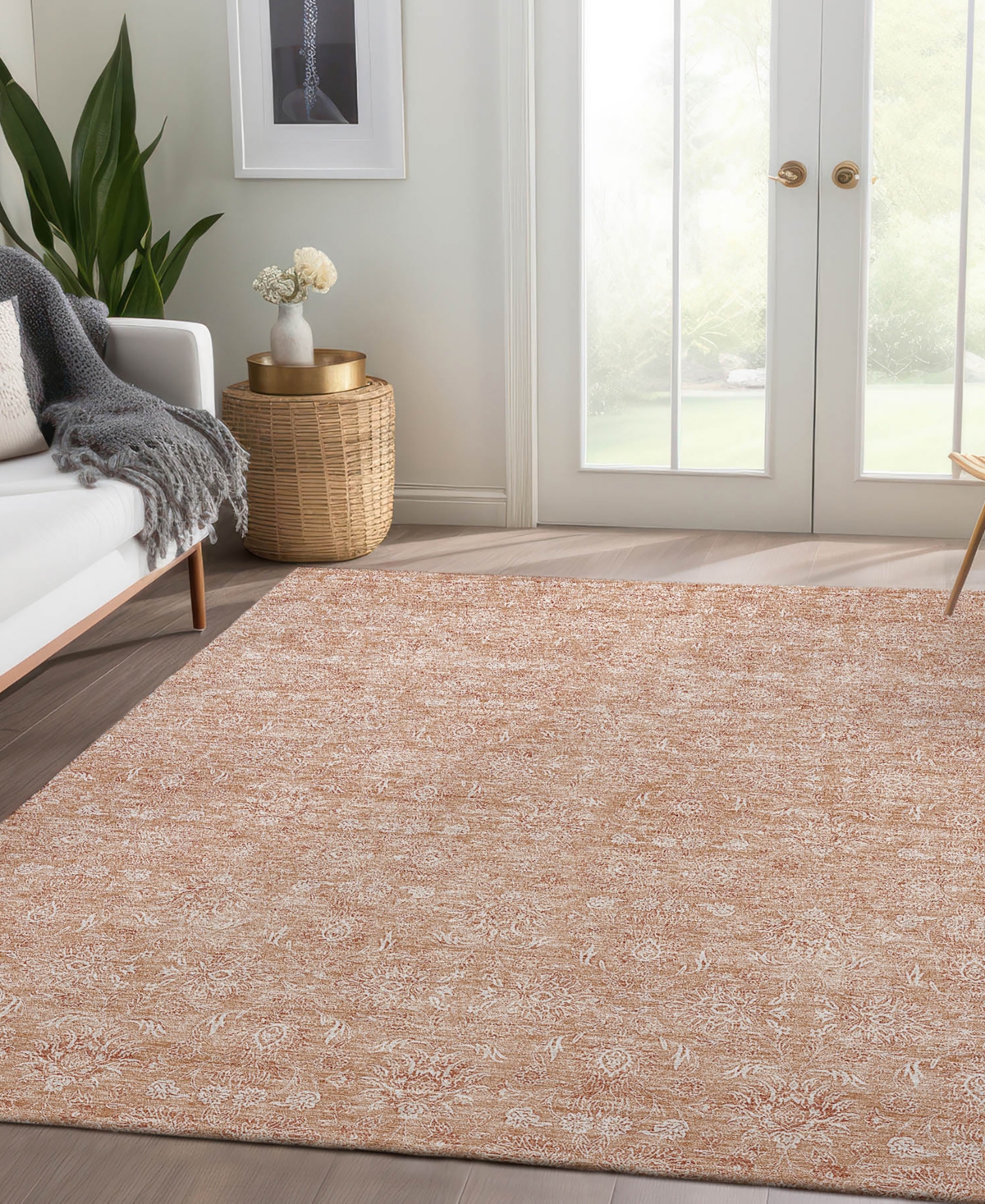Addison Chantille Acn703 8'x10' Area Rug In Coral