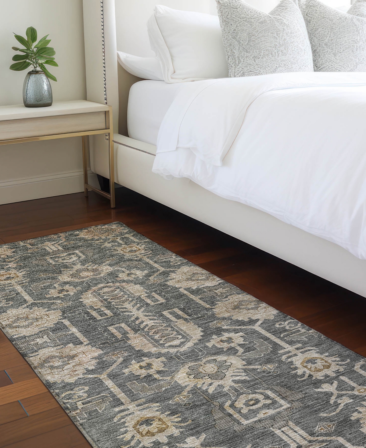 Addison Chantille Acn697 2'3"x7'6" Runner Area Rug In Gray