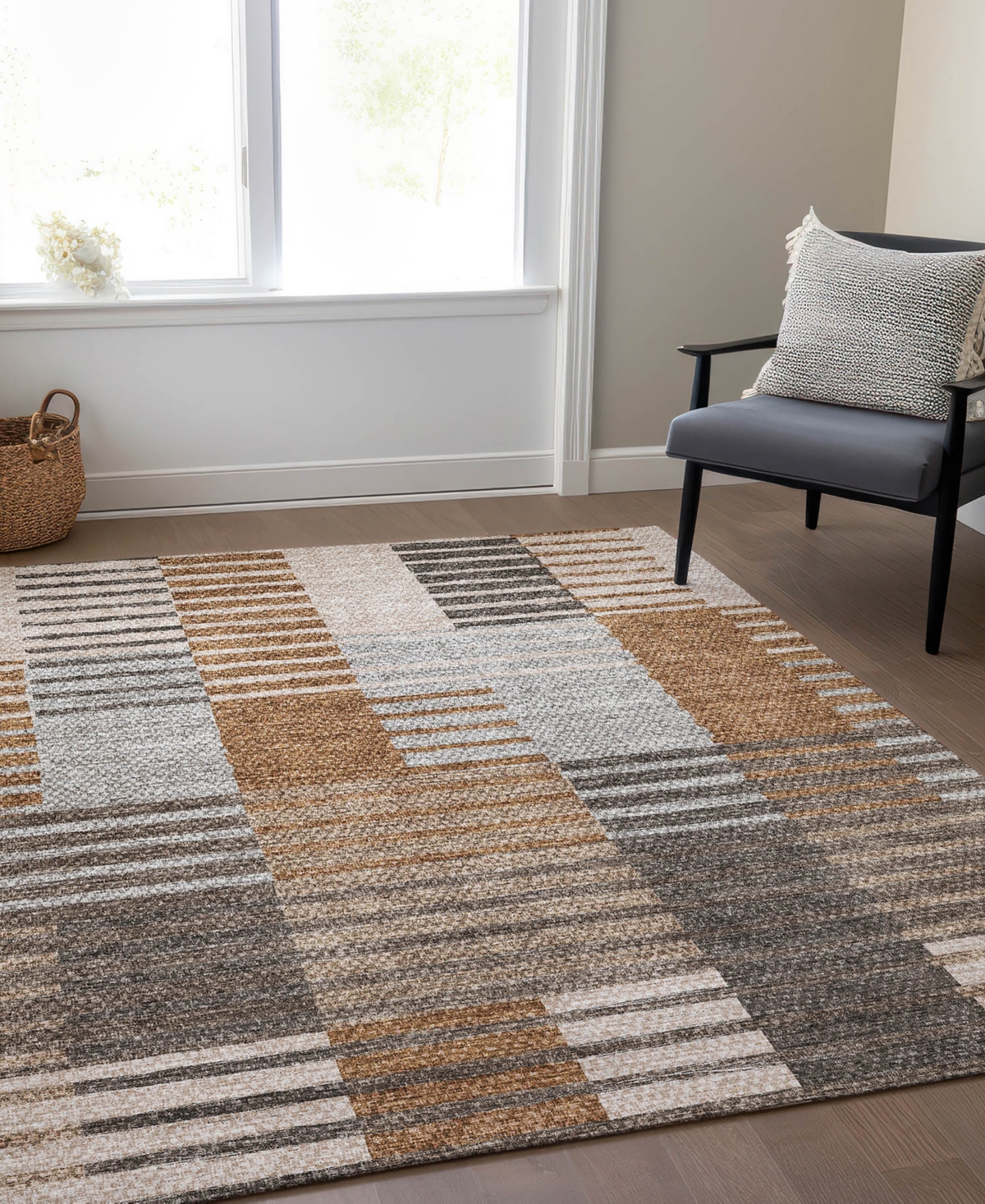 Addison Chantille Machine Washable Acn687 8'x10' Area Rug In Paprika