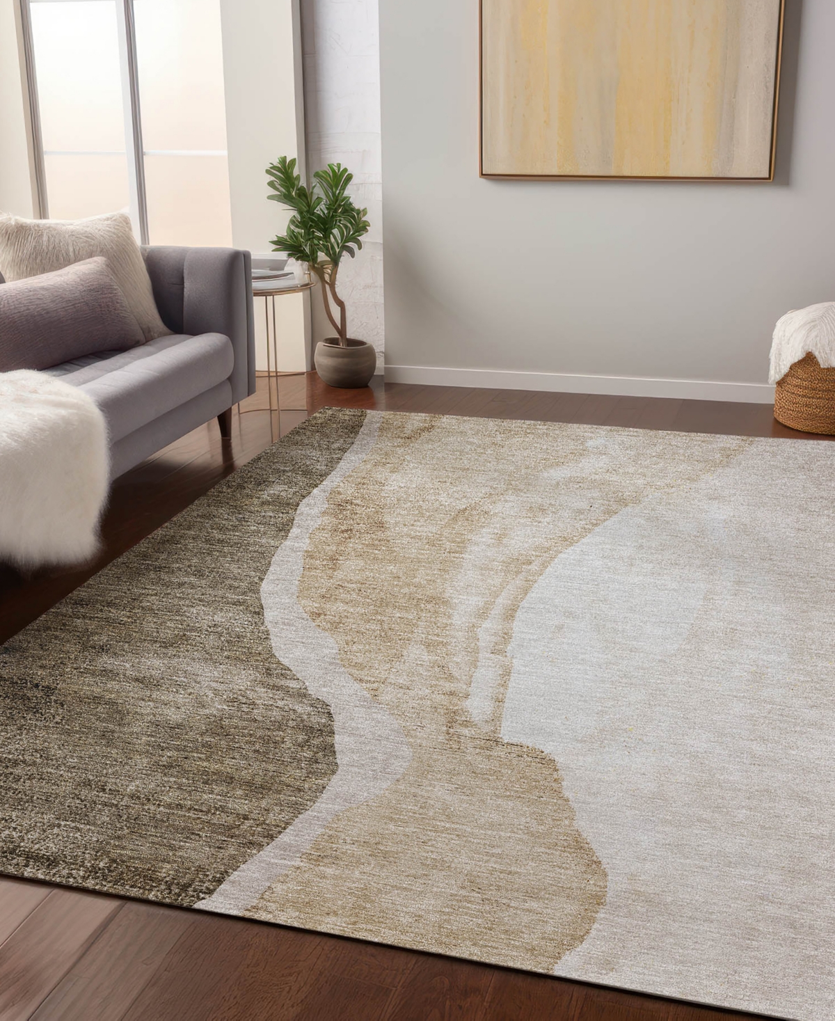 Addison Chantille Acn667 9'x12' Area Rug In Brown