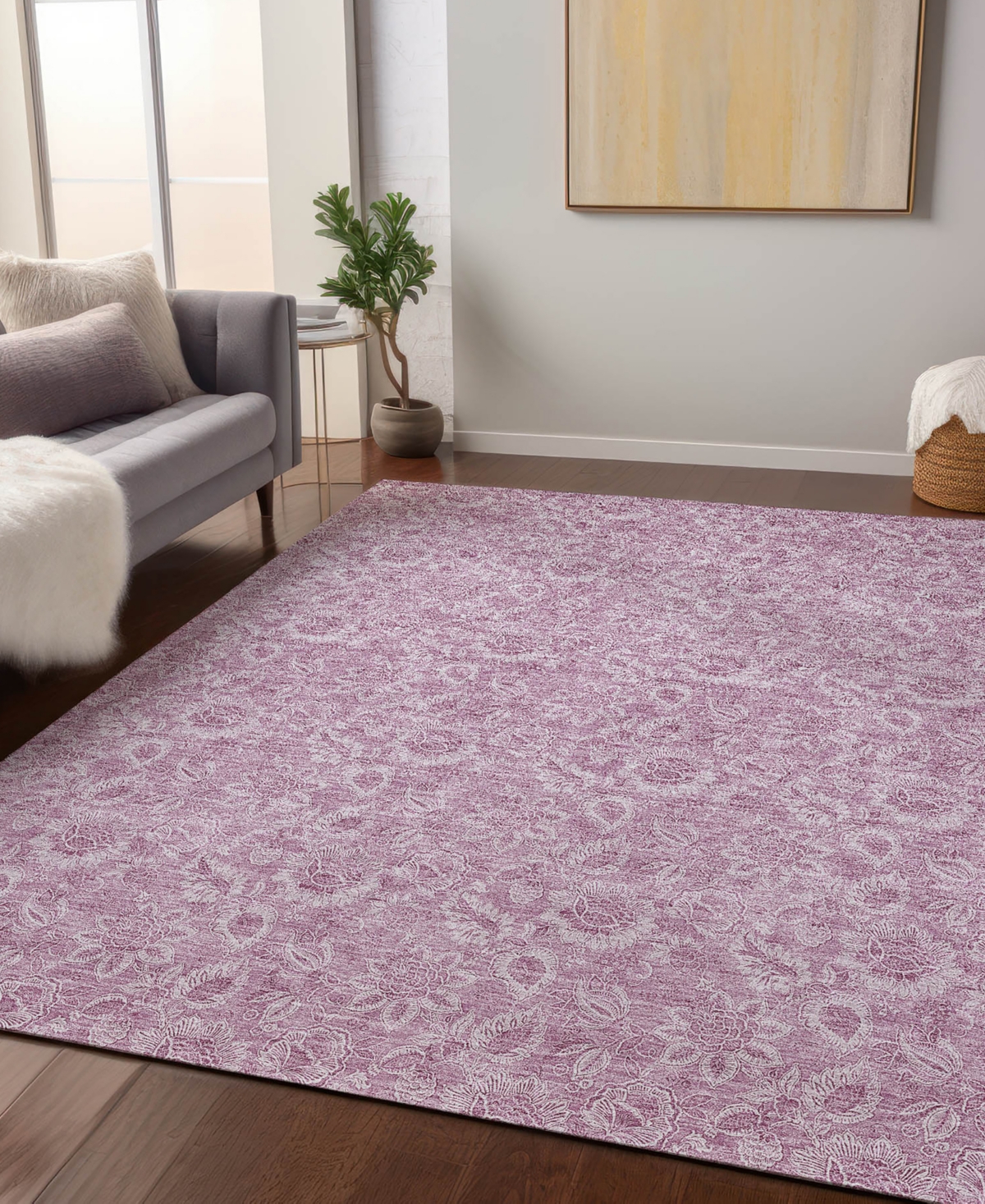 Addison Chantille Acn662 3'x5' Area Rug In Rose