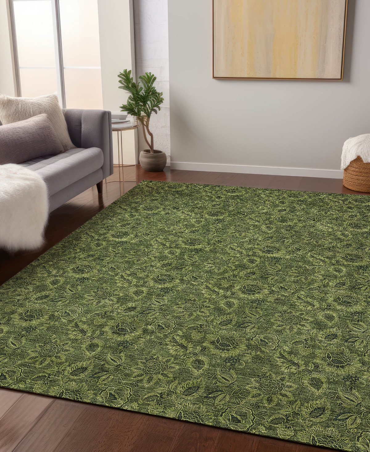 Addison Chantille Acn682 3'x5' Area Rug In Olive