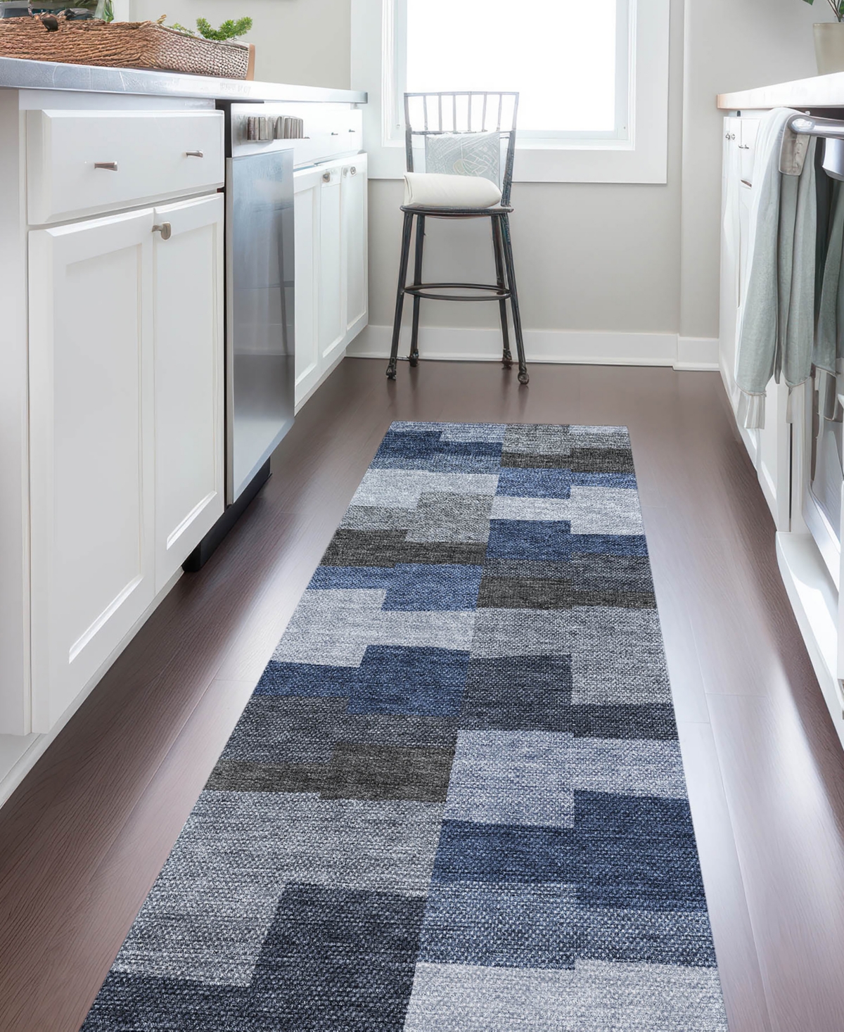 Addison Chantille Acn659 2'3"x7'6" Runner Area Rug In Blue