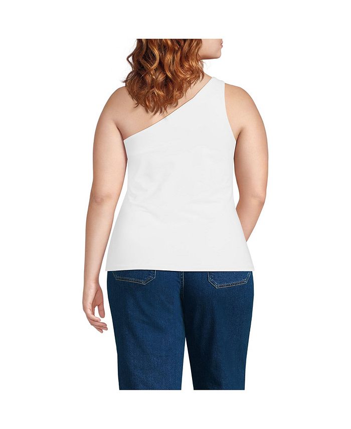 Lands' End Plus Size Slender One Shoulder Top Macy's