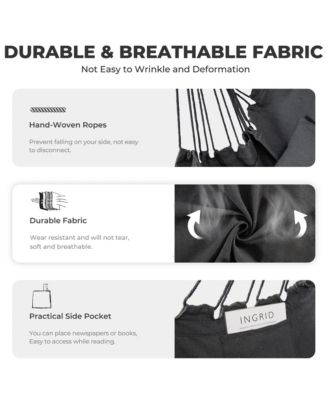 Hanging Rope Swing Chair with Soft Pillow and Cushions