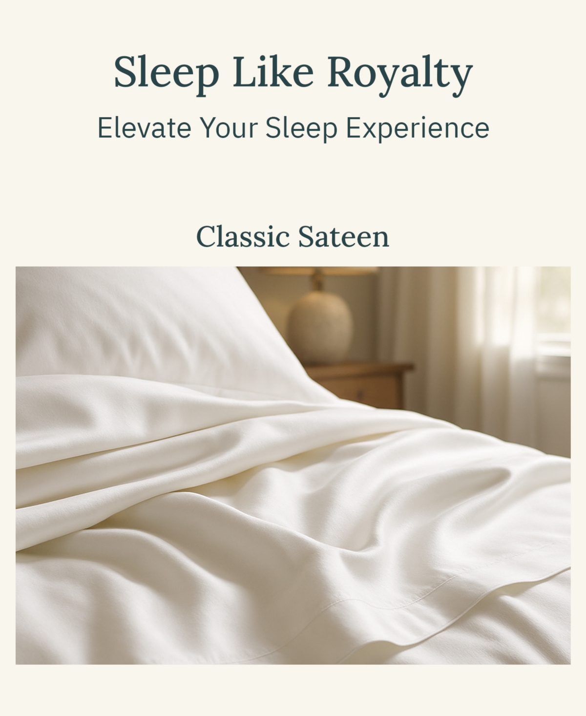 Certified Luxury 100% Egyptian Cotton Sheets, Sheets for Size Bed, 4 Piece Deep Pocket Bed Sheets Set, Sateen Cooling Sheets for Hot Sleep