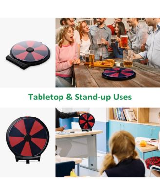 10" Double Sided Prize Wheel 10 Slots Spinning Game Dry Erase Carnival