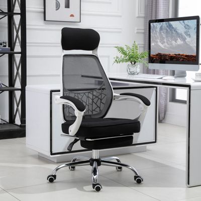 360° High Back Computer Adjusting Height Recliner Chair w/ Footrest