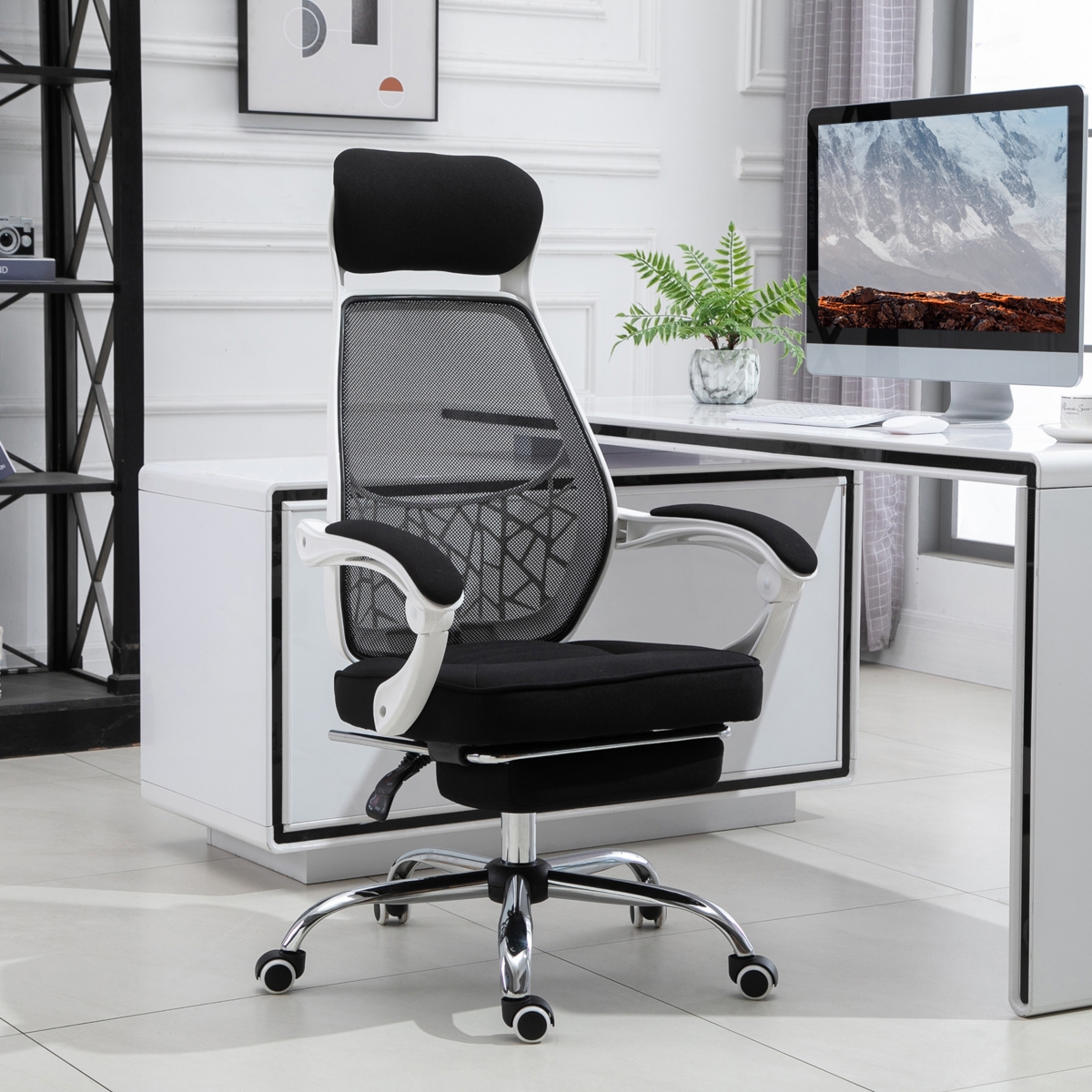 Vinsetto Ergonomically Designed Office Working Desk Chair w/ Back Angle Adjustment