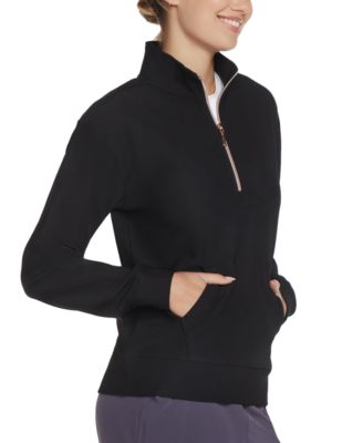 Women's Go Luxe Ribbed Knit Quarter Zip Jacket