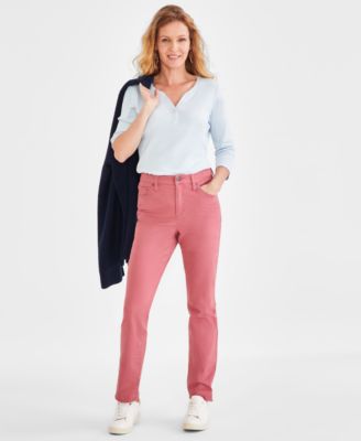 Style & Co - Petite High Rise Straight-Leg Jeans