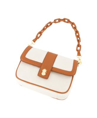 Solid Canvas Flap with Double leather stap.