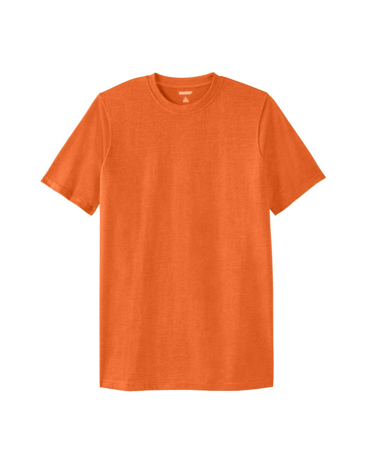 Big & Tall Shrink-Less Lightweight Longer-Length Crewneck T-Shirt - Heather orange