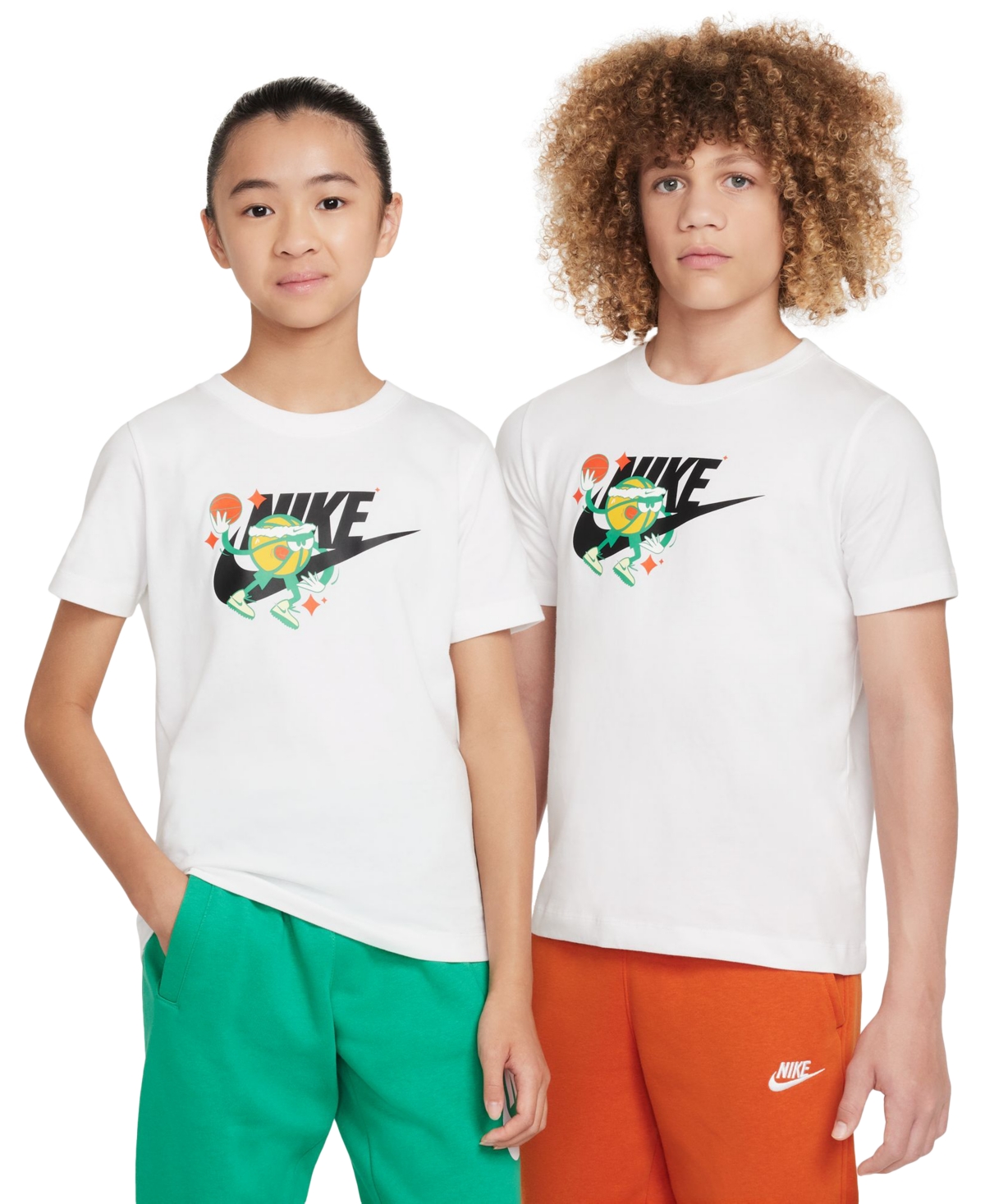 Nike Big Kids' Sportswear Logo Graphic Crewneck T-Shirt