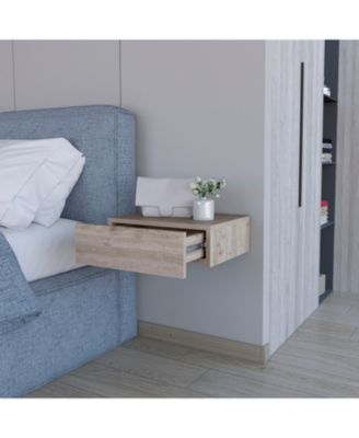 Vienna Floating Nightstand, Sleek Wall-Mounted Design with Spacious Drawer Storage