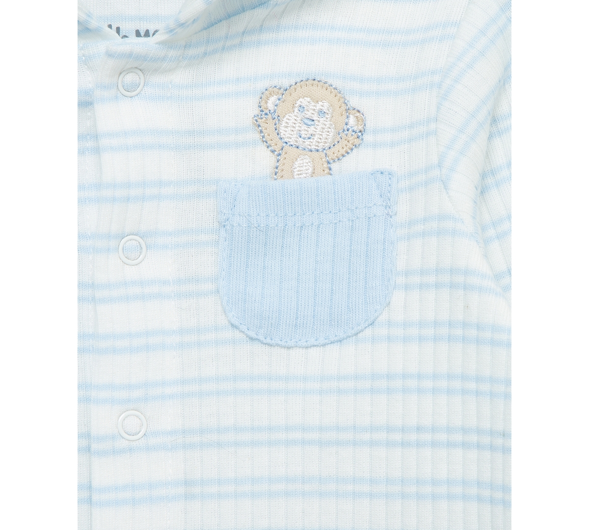 Little Me Baby Boys Cuddles Cotton Hooded Cardigan & Footed Pants, 2 Piece Set