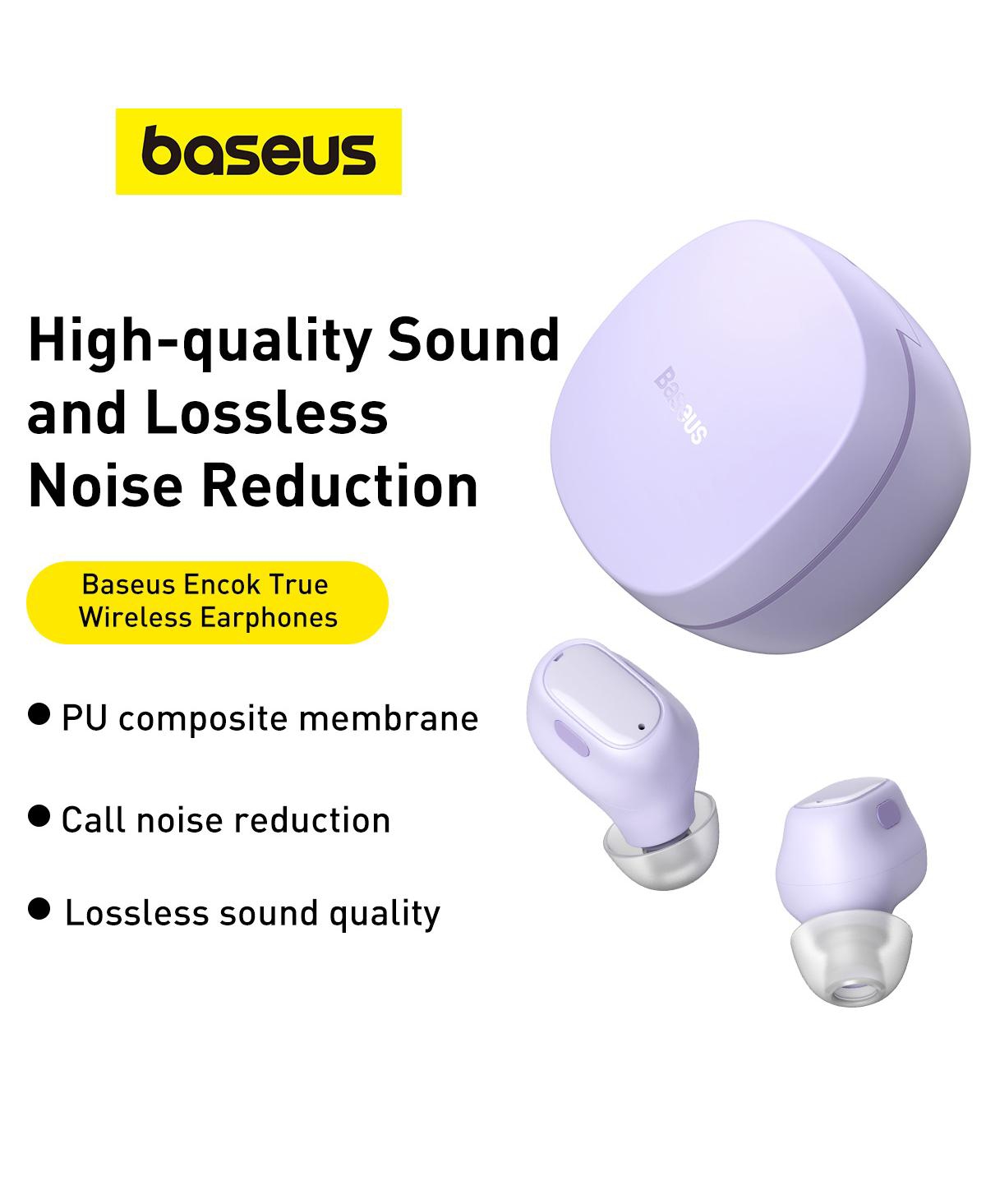 Baseus Bowie WM01 True Wireless Earbuds Bluetooth Headphones - White