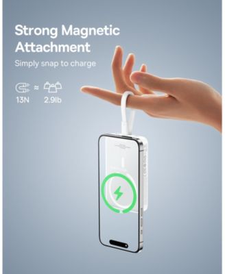 10000mAh Magnetic Power Bank 30W MagSafe Portable Charger, Yellow