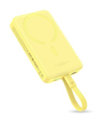 10000mAh Magnetic Power Bank 30W MagSafe Portable Charger, Yellow