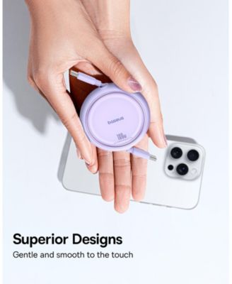 Free2Draw Mini Retractable Charging Cable Type-C to Type-C 100W 1m Nebula Purple