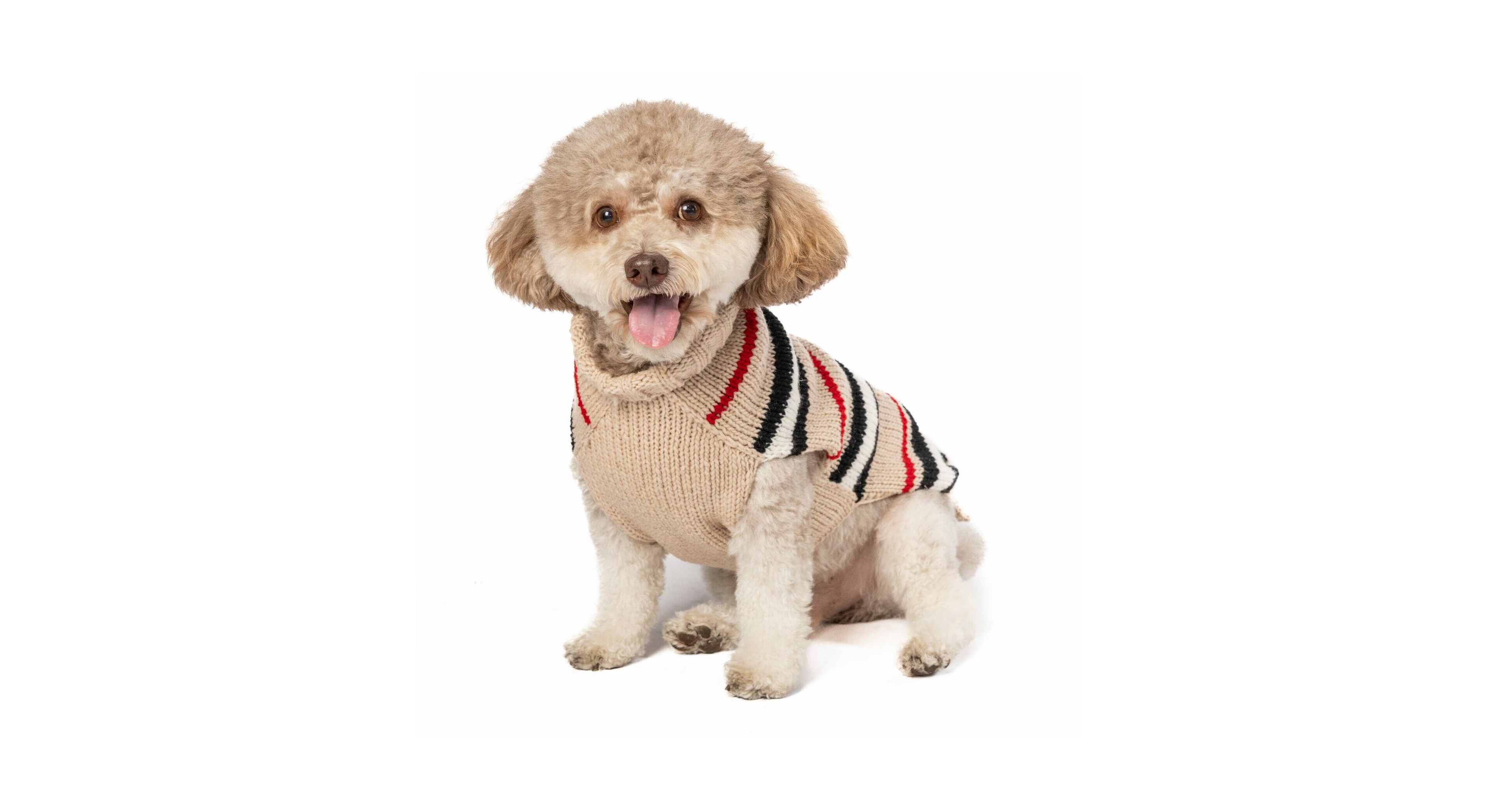 Chilly Dog Xs Bentley Alpaca Stripe Dog Sweater